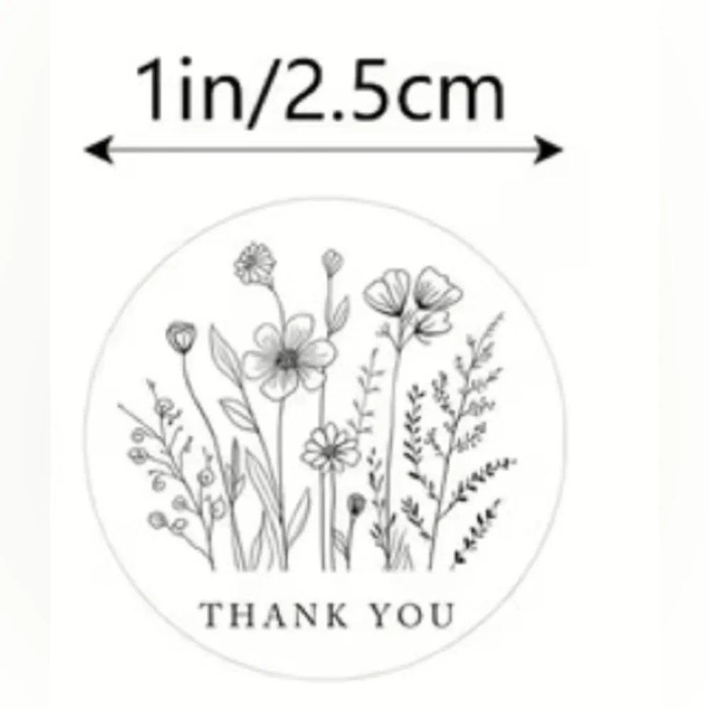 Thank You Design Stickers 200ct~ 1”  (Boutique) ~NEW~ 2 For $20